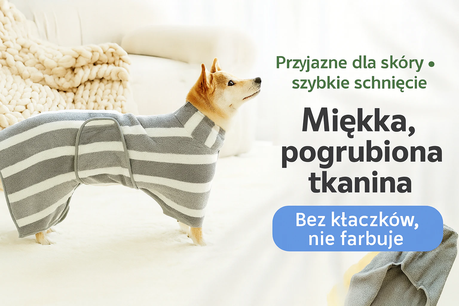 Pupil Dry - Szybkoschnący Ręcznik dla Zwierząt 1