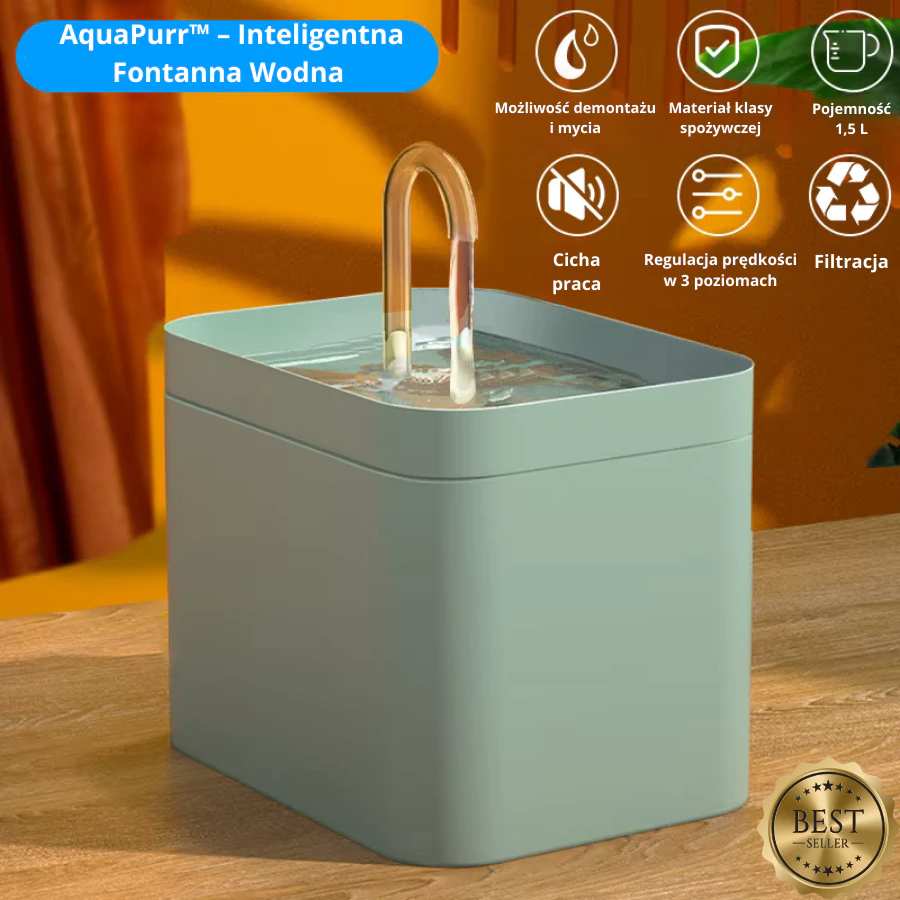 AquaPurr™ – Inteligentna Wodna Fontanna dla Kota 1
