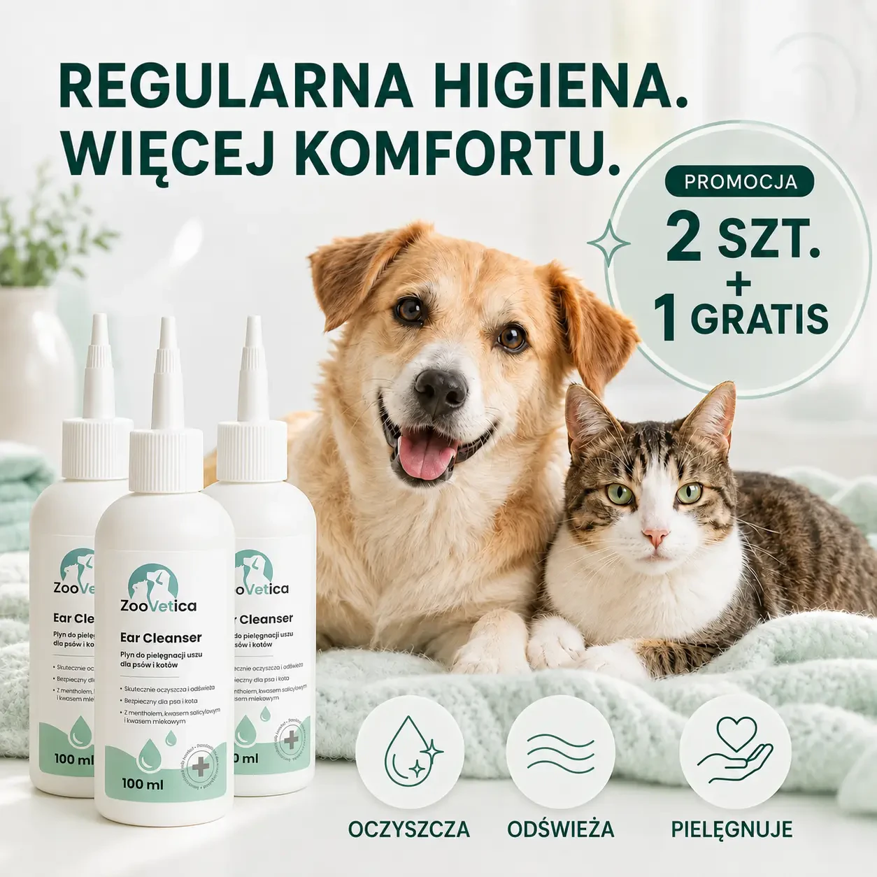 Płyn do Pielęgnacji Uszu dla Psów i Kotów – Polski Producent 1